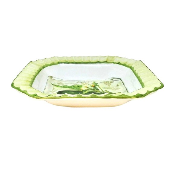 Platter Serving Bowl Sorrento by Zrike EggPlant Motif Hand Painted Italy 14" - Picture 9 of 9